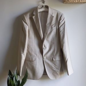 jf J. Ferrar tan slim fit suit jacket - 38 long